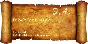 Dibáczi Alex névjegykártya